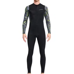 wowobjects Wowobjects® Men Scuba Wetsuit Front Zip Diving Rash Guards Surfing Swimming Scuba XXL Black image 5