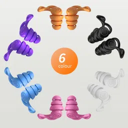 Enakshi (LABEL) Creations Silicone Earplugs Comfortable Sleeping Ear Plugs For Noisy Places Work Study OrangeBusiness & Industrial|Facility Maintenance & Safety|Personal Protective Equip/Ppe|Ear image 3
