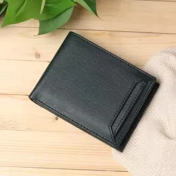 generic Men Casual Tan Artificial Leather Money Clip - Mini (6 Card Slots) (Green) image 3