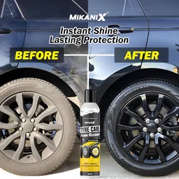 OBEROI'S TRADERS Car & Bike Rim | Tyre Foam Cleaner Spray with Microfiber Cloth to Cleans dirt, Restores shine and Prevents Fading and Cracks (500 ml) image 4