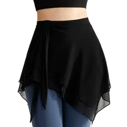 lopsity Women Yoga Ballet Tennis Skirts Tie Up Skirts Sport Wrap Short Skirt Cover Up Running Wrap Athletic Skirt image 2