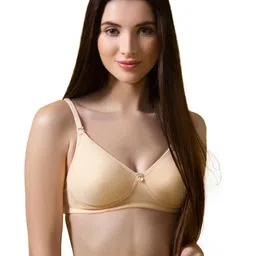 clovia Women's Cotton Padded Wire Free Non-Wired T-Shirt Bra image 1