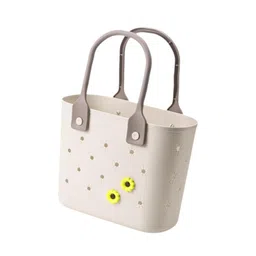 Beach Bag Travel Bag with Holes Stylish Tote Bag for Dating Holiday Shopping Clothing, Shoes & Accessories Womens Handbags & Bags image 3