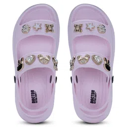 doctor extra soft Women's Metallic Charms Fashion Slippers/Sandals with Adjustable Back Strap | Comfortable | LightWeight| Stylish & Anti-Skid| Waterproof Casual Beach Slides Mules Girls & Ladies D-533 image 5