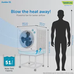 Symphony Cooler-51L, White, Desert Cooler image 3