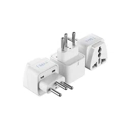 Ceptics India to Switzerland, Rwanda, Liechtenstein (Type J) Travel Adapter Plug - CE Certified - RoHS Compliant - White Color - 3 Pack (GP-11A-3PK) image 1