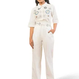 say Women's Pure Cotton Shirt and Trouser Co-ord Sets | Two-Piece Outfit for Night Wear image 1
