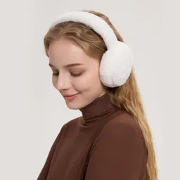 yatanam Women Ear Muffs Winter Girls White Earmuffs Fuzzy Kids Black Ear Muff Cute Fluffy Ear Warmers Foldable Ear Covers Boy image 4