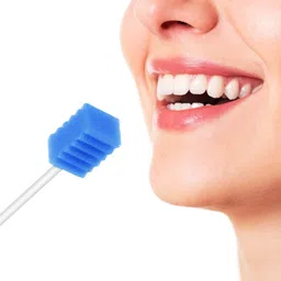 melonsun 300 Pcs Oral Swabs-Unflavored & Sterile Disposable Dental Swabsticks for Mouth Cleaning- Individually Wrapped (Dental Blue) image 4