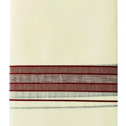yettalan YETTALANMens Fancy Border 100% Cotton Cream Dhoti 4.00 Meters Double Mundu/Vesti image 5
