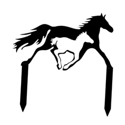 THE STYLE SUTRA Decorative Stake Iron Decor Garden Horse Decor for Patio Backyard Decoration image 1