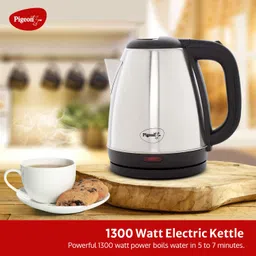 Pigeon by Stovekraft Amaze Plus Electric Kettle (14289) with Stainless Steel Body, 1.5 litre, used for boiling Water, making tea and coffee, instant noodles, soup etc. (Silver) image 2