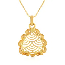 malabar gold & diamonds Yellow Gold Pendant for Women 22k | 22 kt (916) BIS Hallmark Gold Pendant for Women & Girls | 22 Karat Gold Jewellery for Birthday, Wedding, Anniversary & Diwali Gift image 4
