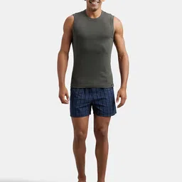 jockey 9930 Men's Super Combed Cotton Rib Solid Round Neck Muscle Vest image 4