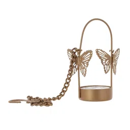 generic Butterfly Hanging Tealight Candle Holder with 6 Candle for Home Decor, Indoor and Outdoor Decoration, Diwali Gifting Item (Golden 16 pcs Set) image 4
