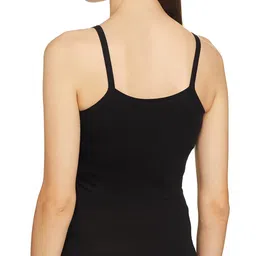 rupa softline Softline Regular Women Super Combed Cotton Camisole, Under-Shirt, Stretchable and Body-Hugging, Solid Color,Pack of 3 (201-3P_White, Black, Skin 080) image 3