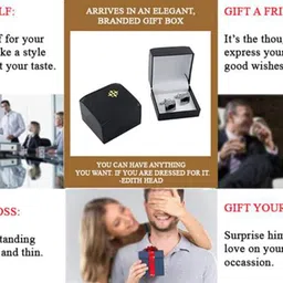 zivom Luxury Silver Rhodium Brass Office Formal Shirt Blazer Cufflinks Pair Men Gift Box image 5