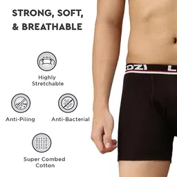 lux cozi Bigshot Longs Solid Underwear for Men Combo, Breathable 100% Cotton Underwear for Man Pack of 3 (Colors May Vary) image 4