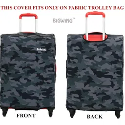 bigwing Protective Cover in Polyester Fabric with Camouflage Print for | 24' Inch 65 cm Medium Size | Soft Luggage Trolley Bag Cover (Fits Only On Fabric Trolley Bag) image 5