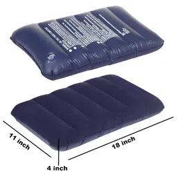 synlark Synlark® Multicolor Velvet Air Pillow Cushion Sleeping Backpacking Pillow Soft Comfortable Air Inflatable Travel Pillow (Pack of 3) image 3