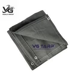 Blue Max 12X12 Grey Canvas Tarpaulin – Durable, Water-Resistant Cover for Outdoor Activities, Camping, Building Sites, Equipment Protection, Agriculture, and Multipurpose image 4