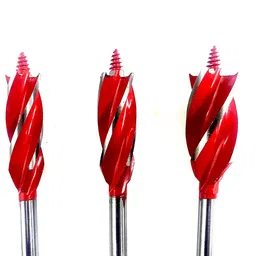 Jon Bhandari Tools Four Slot Wood Drill Bit Set – Carbon Steel Auger Bits with Hex Shank (18mm, 20mm, 25mm) for Precise Drilling in Soft & Hard Wood, Plywood, Plastic, Soft metal, Carpentry image 3