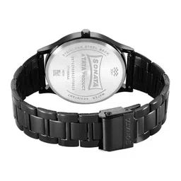 sonata Aspire Quartz Analog Black Dial Stainless Steel Strap Watch for Men-77105NM03W/NT77105NM03W image 4