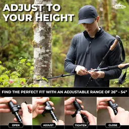 cascade mountain tech Ultralight Carbon Fiber Quick Lock Trekking Poles image 5