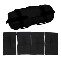 Fitness Sandbag, Training Sandbag Wear Resistant Adjustable for Gym (Black) image 1