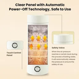 The Better Home Fumato 300W Portable Electric Kettle For Travel 400 ML| Fast Boiling, Auto Shut-Off, Dry Boil Protection, Leak-Proof Design & Stainless Steel Interior- White image 4