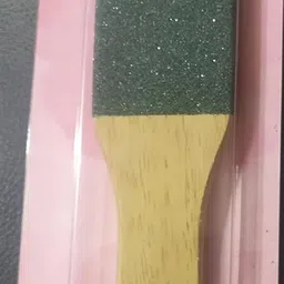 SIGNATURE PRO DOUBLE SIDED FOOT FILE SCRUBBER - DEAD SKIN & CALLUS REMOVER - FEET SCRAPER - PEDICURE TOOL WITH WOODEN HANDLE image 1