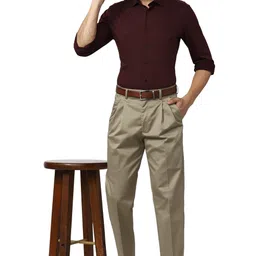 peter england Men's Regular Casual Pants image 5