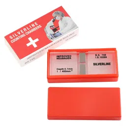 Genex Silverline Imrpoved Neubauer Chamber Counting Chamber Cell Counting Chamber with Bright Line for Haemocytometer image 1