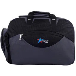 perfect star Polyester Duffle Bag For Travel With 2 Wheels 65 Litre (Width: 25 Cm, Black,Grey) image 2