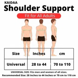 kaidaa Shoulder support Belt for Pain Relief, Shoulder Pain Belt, Brace & Support for Men And women, Adjustable Shoulder Strap & Immobilizer, Effective Pain Relief Products (Black) Pack of 1 image 4