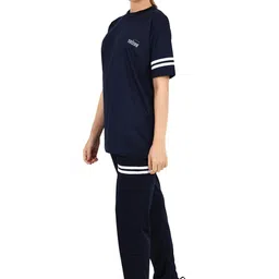 trizon Women's Lycra Casual Wear Solid/Plain Night Suit Set of Top & Shorts, Co Ord Set image 2