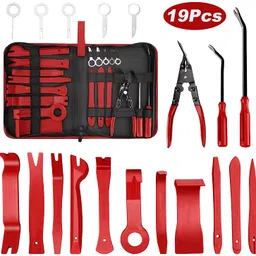 GSK Cut® 19PCS Auto Trim Removal Tool Kit, Pry Tool Set, Car Panel Tool Stereo Removal, Auto Clip Pliers Fastener with Storage Bag image 2