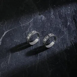 dhruvs collection 925 Oxidized Silver Glossy Finished Toe Ring for Girls & Women - 4.5 Grams image 3
