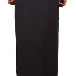 prakasam cotton Men's Welcro pocket Black Colour Dhoti. (Hip Size-36, Length - 42 inches) … image 3