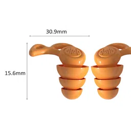 Enakshi (LABEL) Creations Silicone Earplugs Comfortable Sleeping Ear Plugs For Noisy Places Work Study OrangeBusiness & Industrial|Facility Maintenance & Safety|Personal Protective Equip/Ppe|Ear image 2