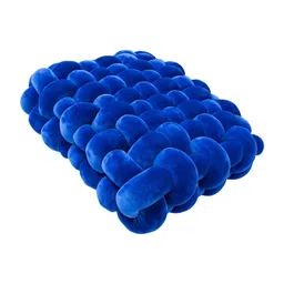 bnf® Window Cushion Fashion Handwoven Woven Knot Pillow for Restaurant Bar Garden Bright Blue | Home Decor | Pillows image 2