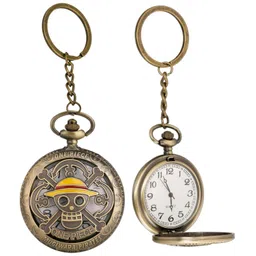 tiny tim Antique Bronze Working Pocket-Watch Anime One Piece Print On Dial Metallic Merchandise Cosplay Best Gift for Otaku Fans on Special Occasions image 1