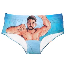 taddlee Sexy Men Swim Briefs Bikini Sexy Swimwear Swimsuits Blue Swimming XXL (M) image 1