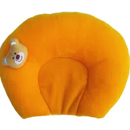 pikipoo New Born Baby Soft Head Support Pillow with Mustard Seeds (New Born 0-9 Months Age Group) (Yellow, Polyester, Pack of 1) image 1