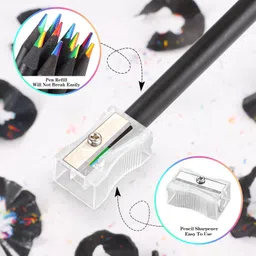 jashgop 12 Colors Rainbow Pencils for Kids Adults, Rainbow Colored Pencil Art Supplies for Girls Boys, Black Wooden Multi Colored Pencils Bulk for Coloring Drawing Sketching, Pre-sharpened. image 3