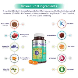 Jubilant Nutrihance Multiomega 100% Vegan Omega Softgel | Omega 3-5-6-7-9, Vitamin D3 | Support Heart, Nerve & Renal Health | Strengthens Immunity & Antioxidant Effect (60 Veg Softgels) image 3