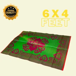 generic Plastic Chatai Floor Mat | Multi-Color, 4x6 Feet | Lightweight, Washable, Recycled Plastic Mat for Home & Outdoor Use image 4