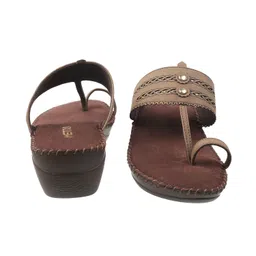 metro Women's Ethnic Embellished Kolhapuri Fashion Comfort Slip-on Sandal image 5