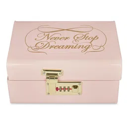 Elan Rectangular Vintage Decorative Jewelry & Trinket Storage Chest Trunk - Decorative Box (Dreaming, Light Pink, metal) image 2
