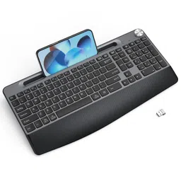 JOYACCESS Ergonomic Wireless Keyboard-Black Grey image 1